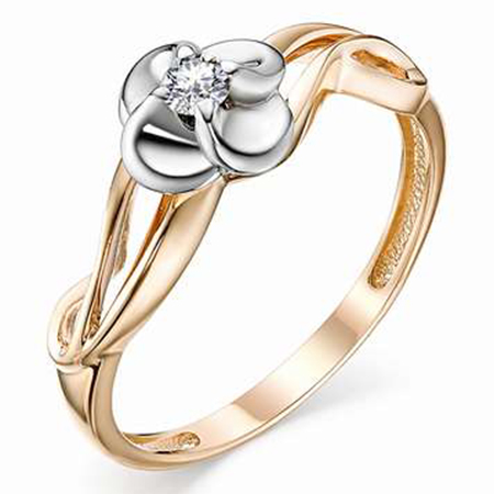 Кольцо, золото, бриллиант, 12690-100